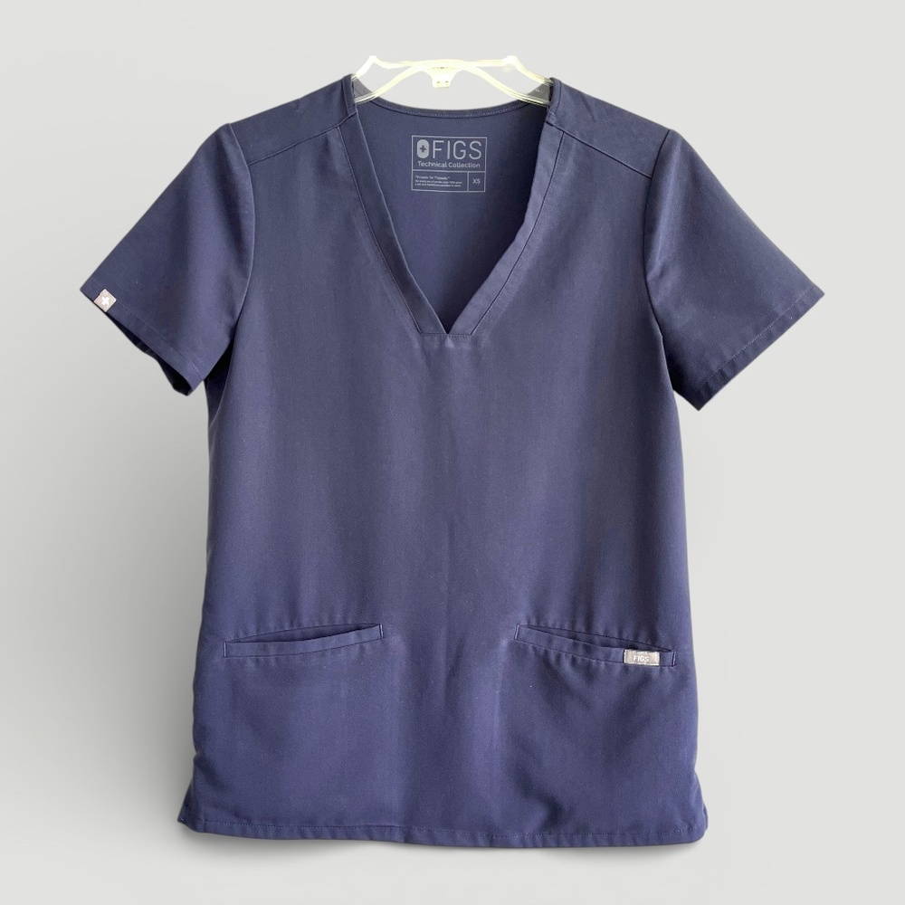 FIGS Navy Casma Scrub Top Size XS